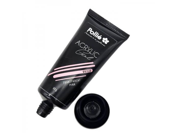 Acrylic gel transparent pink Pollié 60 gr