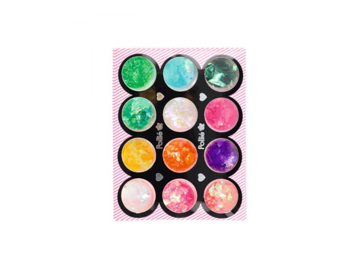 Glitter NailArt 12 colores Escamas sirena